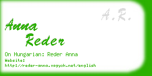 anna reder business card